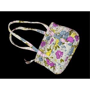NEW WITHOUT TAG Vera Bradley Grey Purple Watercolor Floral Tote/Purse/Bag EXCELL